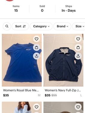 Women's Medical Scrub Top - Royal Blue